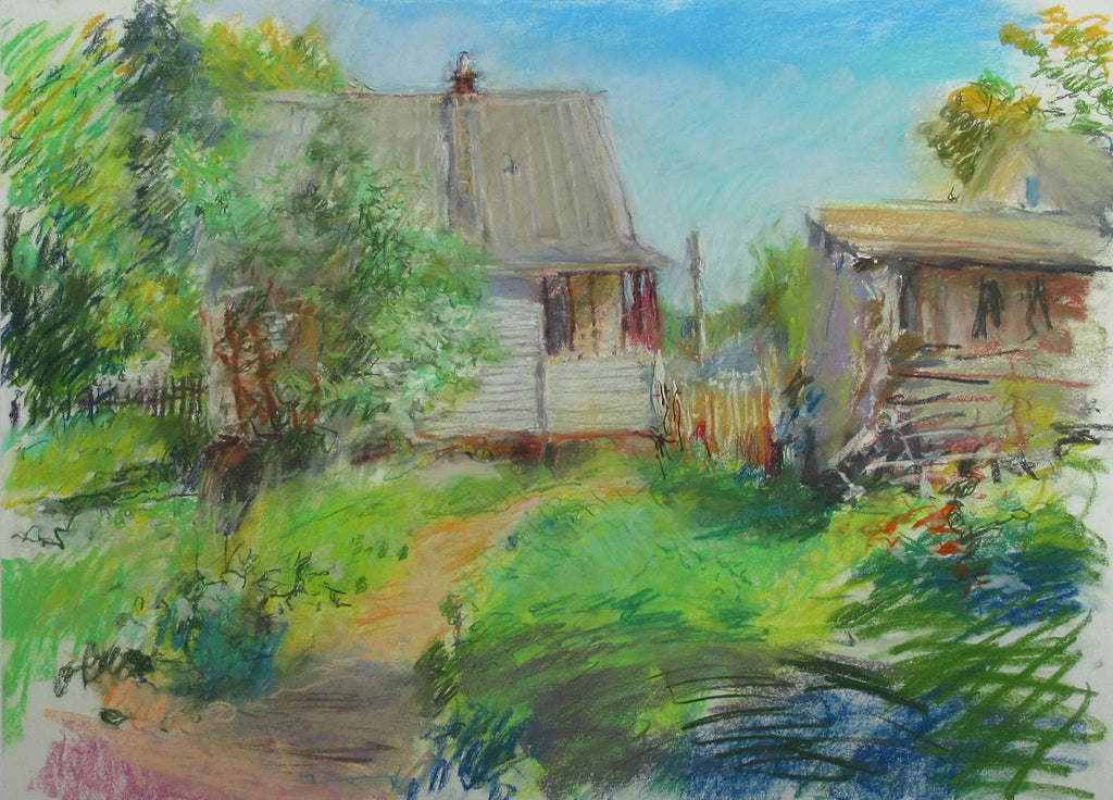 Stephen May artwork 'Claire and Derek's Backyard' at Gallery78 Fredericton, New Brunswick