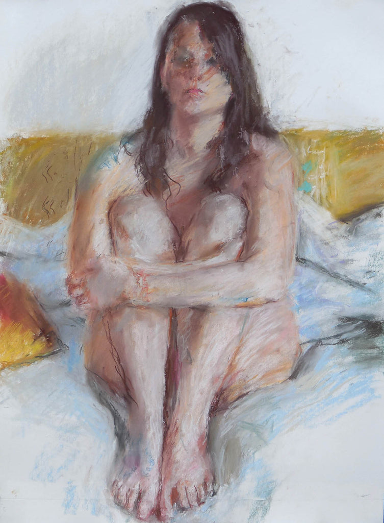 Stephen May artwork 'Lacey Holding Her Knees' at Gallery78 Fredericton, New Brunswick