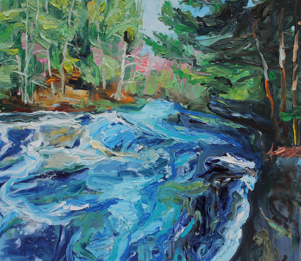 Matthew Collins artwork 'Another Keji Falls, Rushing Water' at Gallery78 Fredericton, New Brunswick