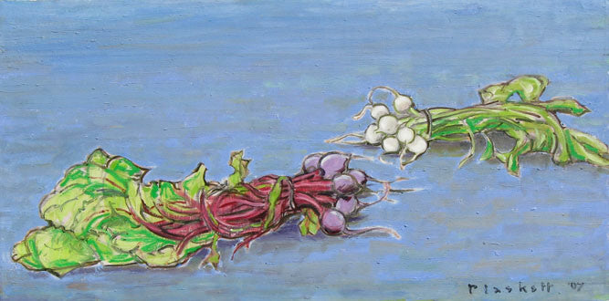Joseph Plaskett, OC artwork 'Turnips and Beets II' at Gallery78 Fredericton, New Brunswick