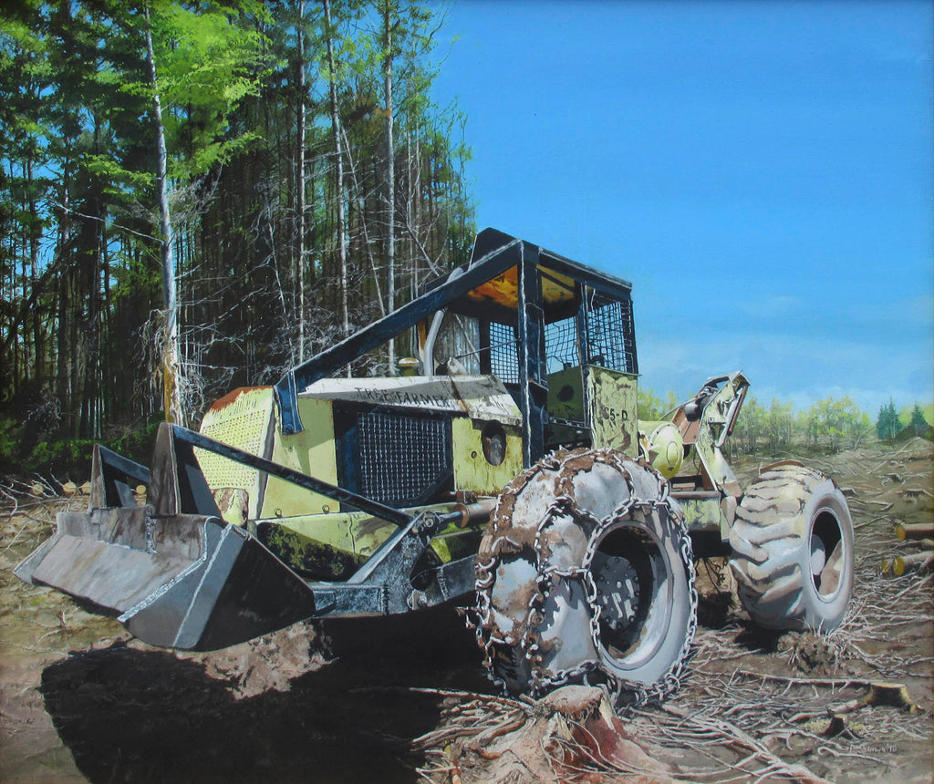 Peter Salmon artwork 'Tree Trimmer' at Gallery78 Fredericton, New Brunswick