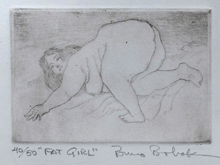 Bruno Bobak, OC, RCA artwork 'Fat Girl' at Gallery78 Fredericton, New Brunswick