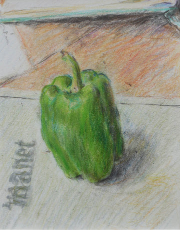 Stephen May artwork 'Local Produce: Green Pepper' at Gallery78 Fredericton, New Brunswick