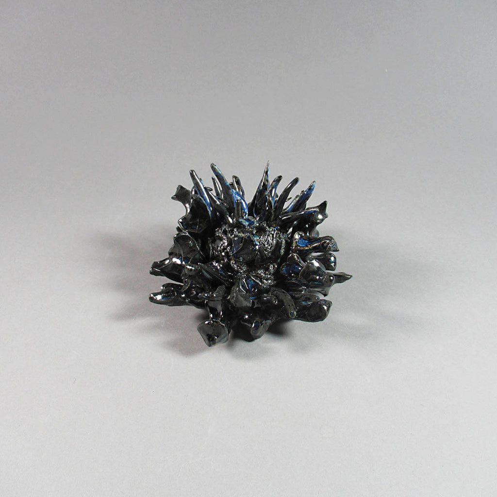 Emilie Grace Lavoie artwork 'Floridus (Spiky Dark Blue)' at Gallery78 Fredericton, New Brunswick