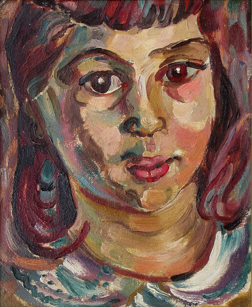 Pegi Nicol MacLeod artwork 'untitled (young girl's face)' at Gallery78 Fredericton, New Brunswick