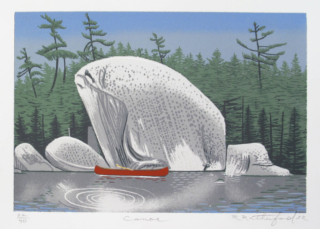 Robert Rutherford artwork 'Canoe' at Gallery78 Fredericton, New Brunswick