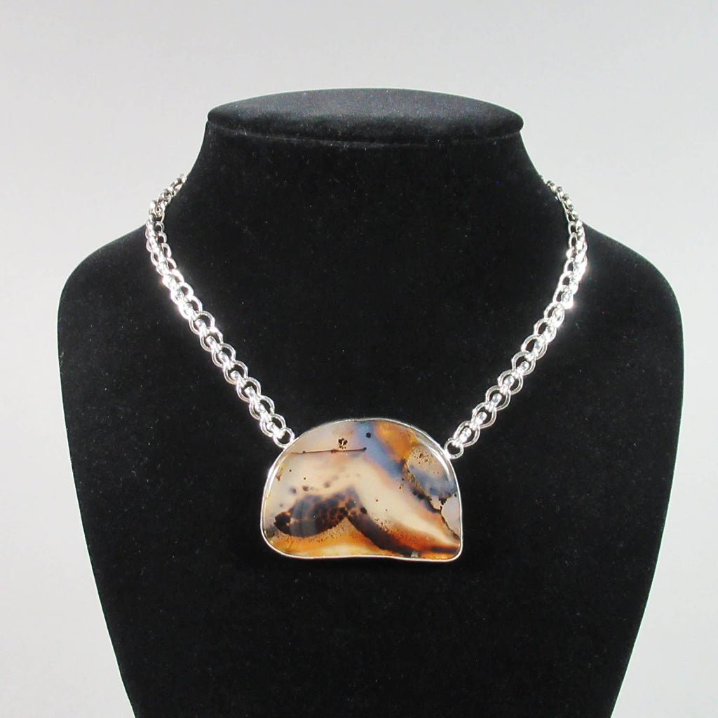 Ann Fillmore artwork 'Mountain Pendant With Fold Over Chain' at Gallery78 Fredericton, New Brunswick