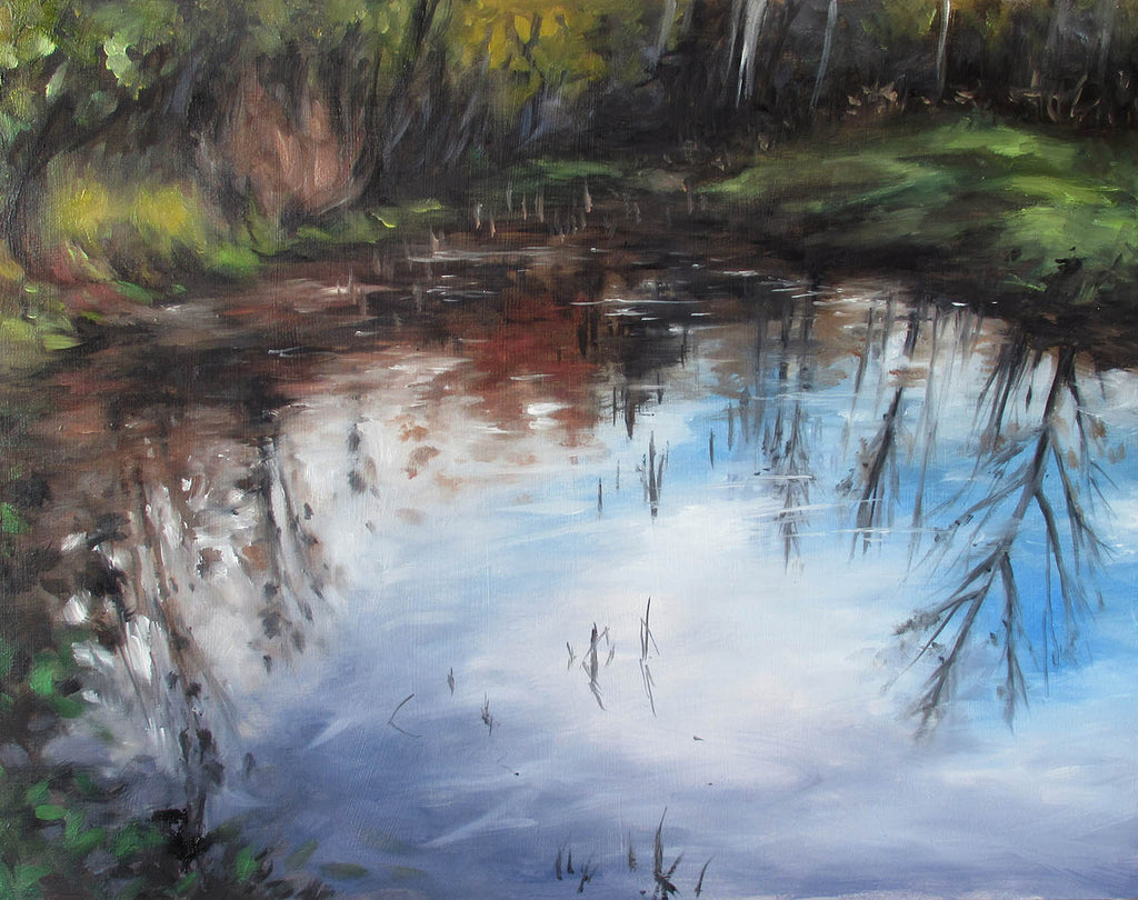 Amber Young artwork 'Pond Study 2' at Gallery78 Fredericton, New Brunswick