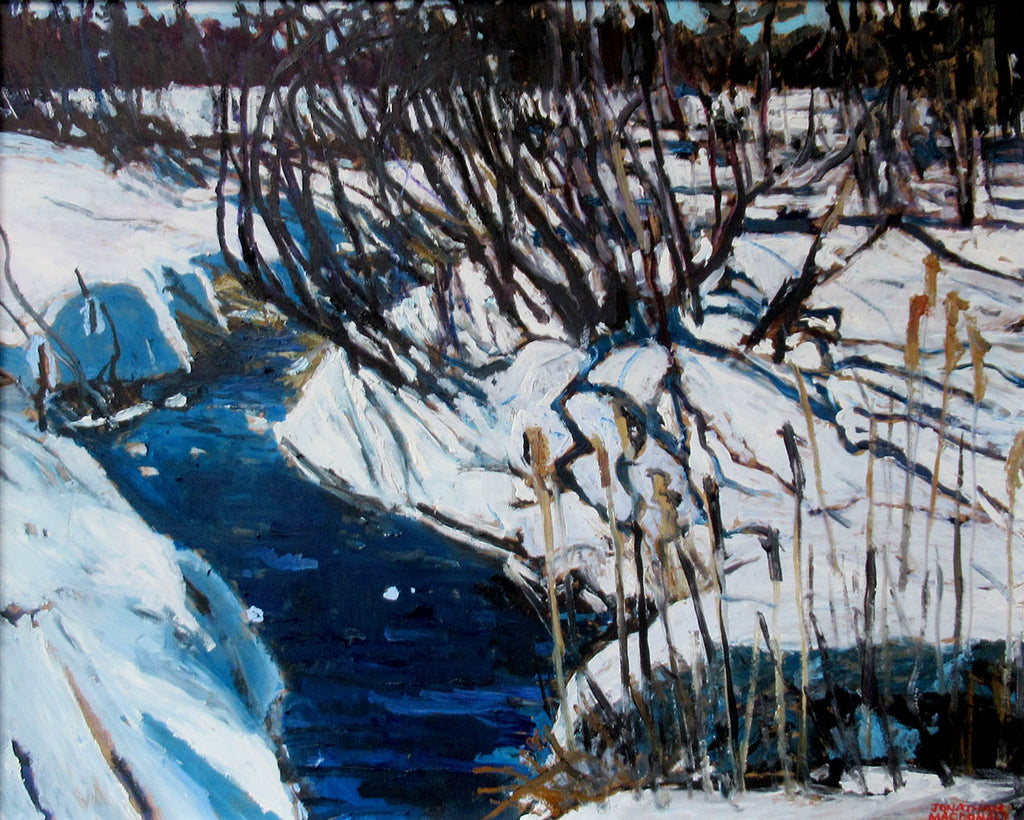 Jonathan MacDonald artwork 'Winter Brook in Napan' at Gallery78 Fredericton, New Brunswick