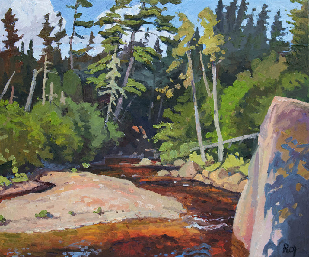 Réjean Roy artwork 'The Creek' at Gallery78 Fredericton, New Brunswick