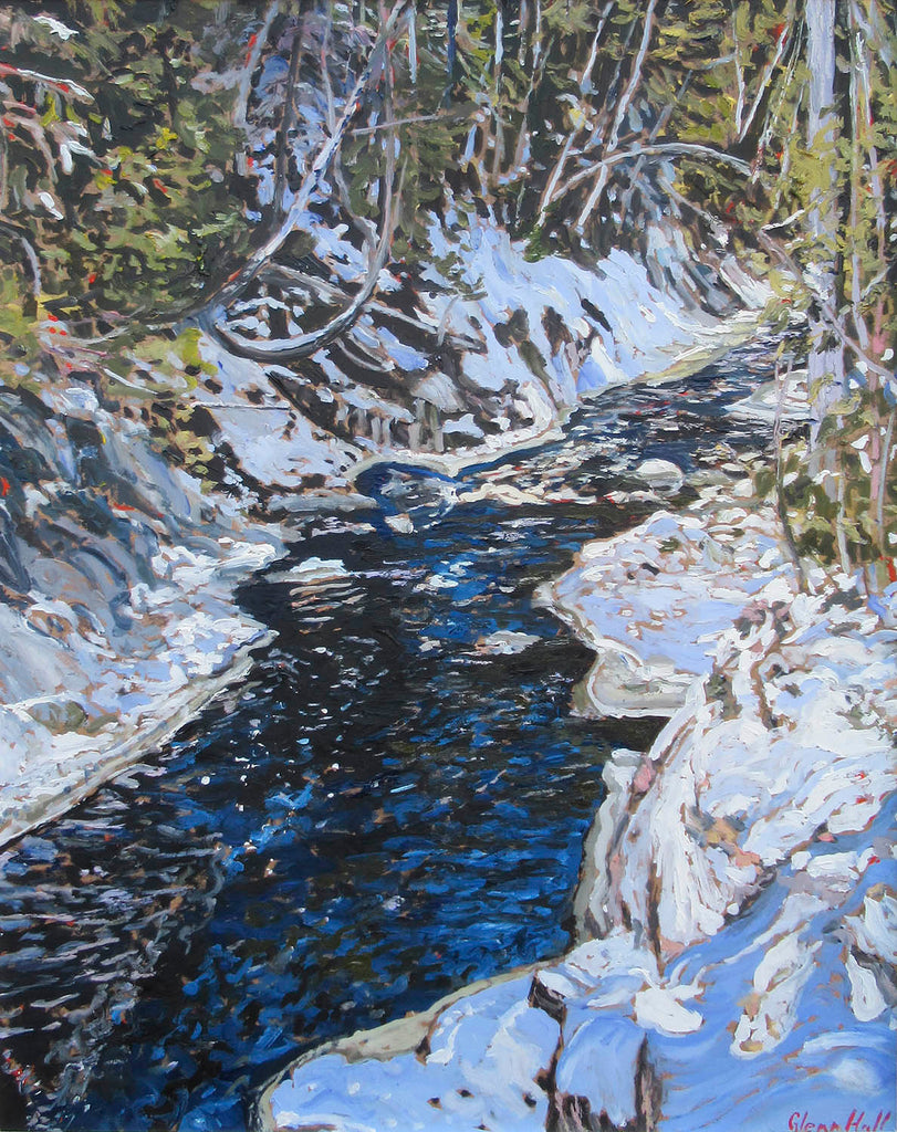 Glenn Hall artwork 'The Narrows, Mullin Stream, Miramichi' at Gallery78 Fredericton, New Brunswick