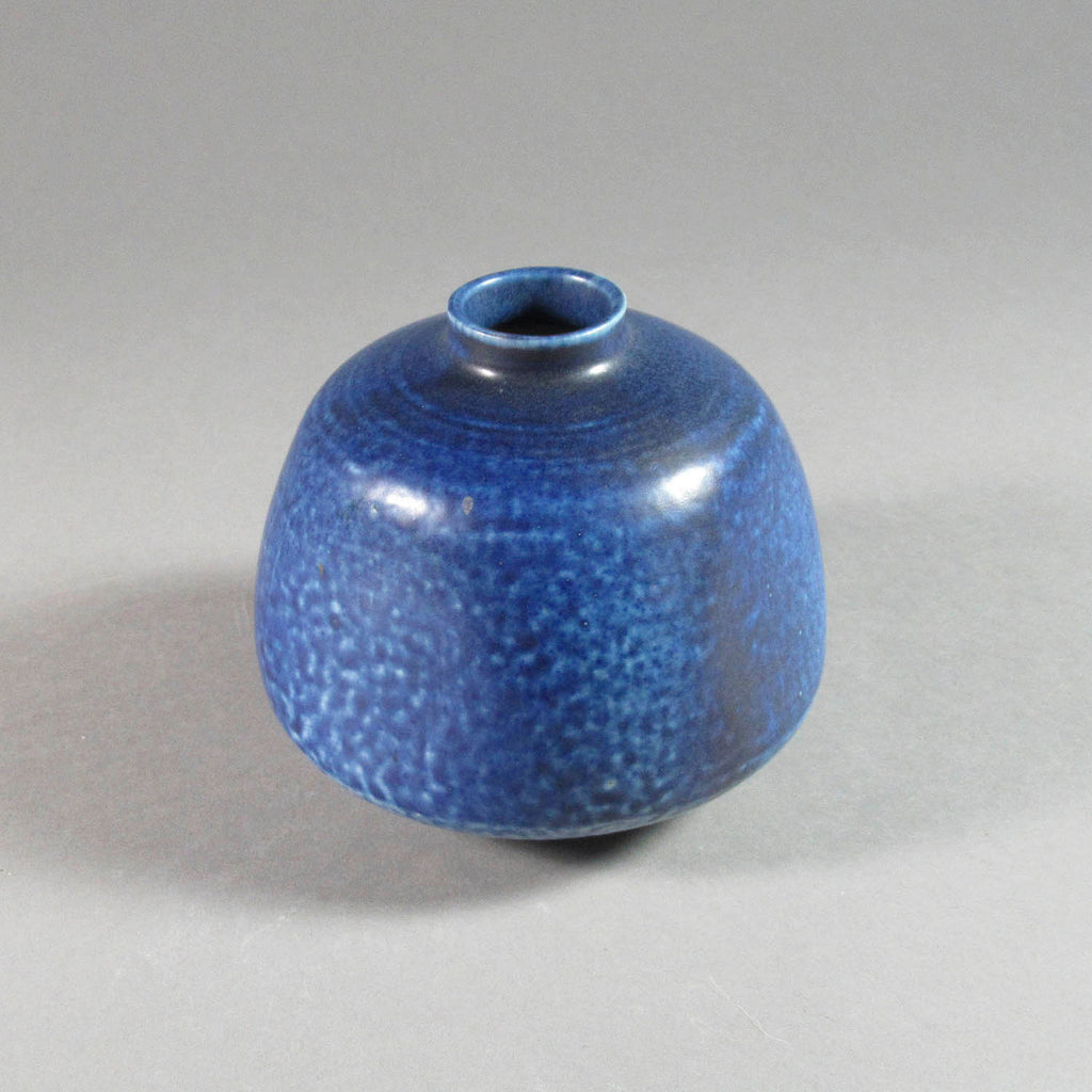 Deichmann Pottery artwork 'Dark Blue Vase with Light Blue Bottom' at Gallery78 Fredericton, New Brunswick