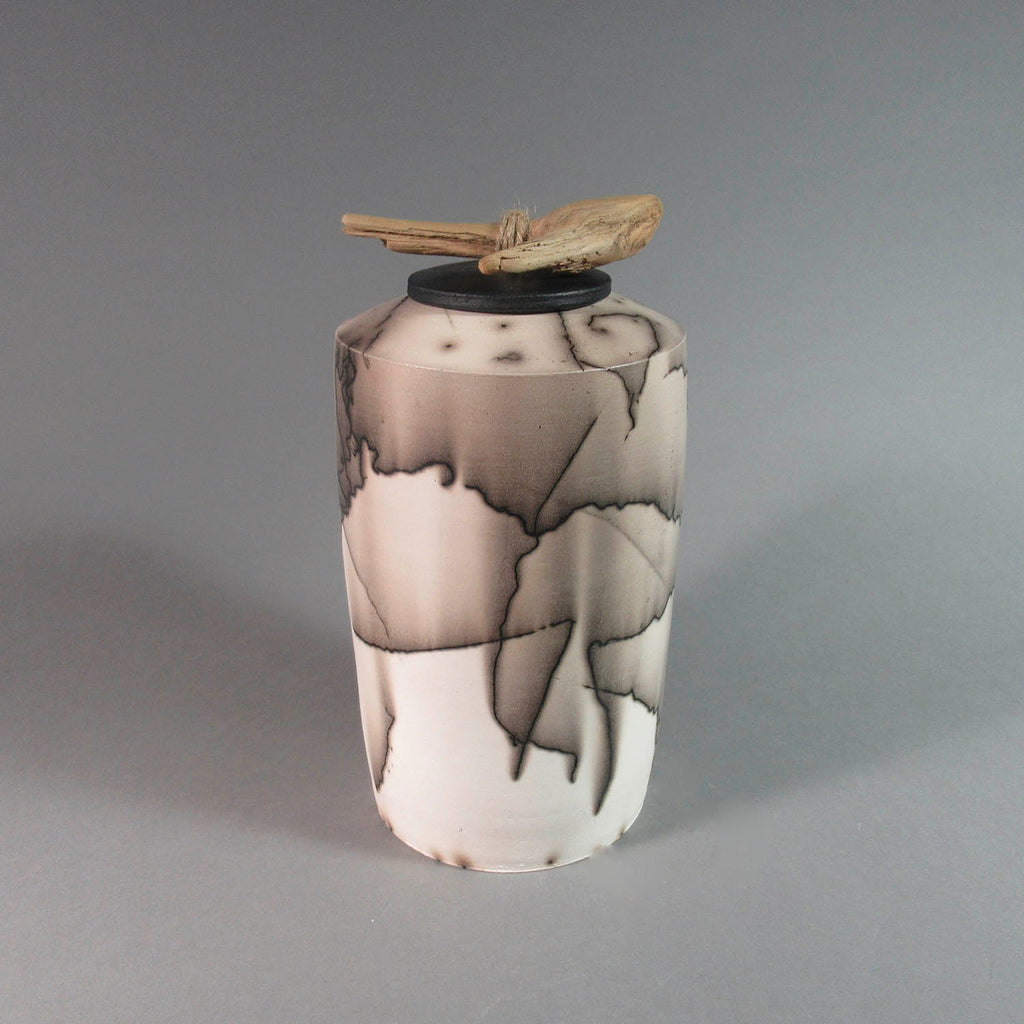 Jackie Doucette artwork 'Pillar Horsehair Vase' at Gallery78 Fredericton, New Brunswick