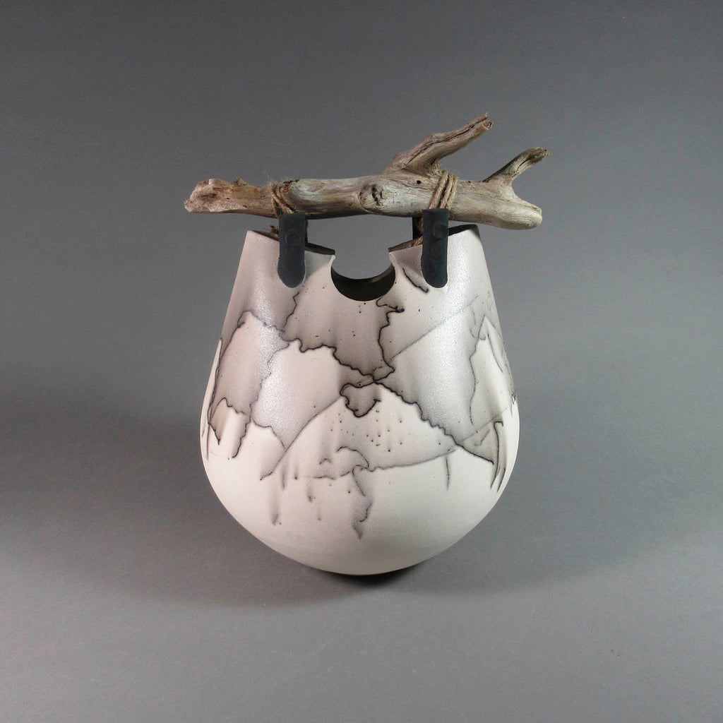 Jackie Doucette artwork 'Brackets Horsehair Vase' at Gallery78 Fredericton, New Brunswick