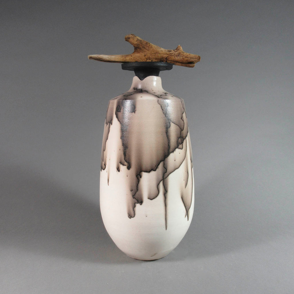 Jackie Doucette artwork 'Tall Horsehair Vase' at Gallery78 Fredericton, New Brunswick