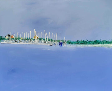 Yvon Gallant artwork 'La marina de Richibouctou' at Gallery78 Fredericton, New Brunswick