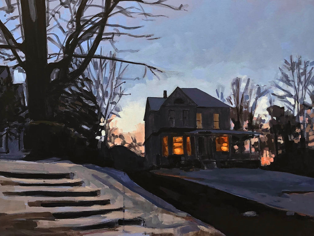Sarah Sackville artwork 'Church Ave. House Winter - March' at Gallery78 Fredericton, New Brunswick