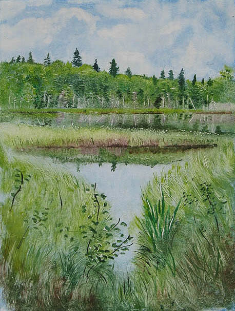 Francis Wishart artwork 'Lake' at Gallery78 Fredericton, New Brunswick