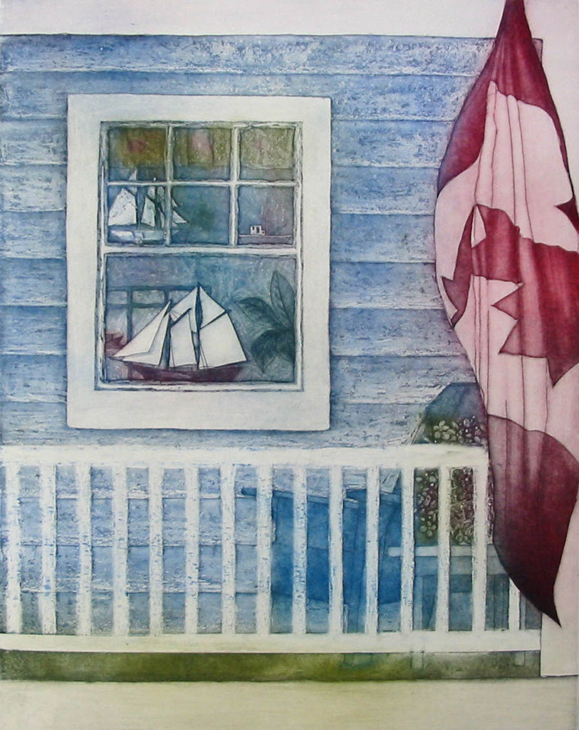Tessa May artwork 'Sailing for Home' at Gallery78 Fredericton, New Brunswick