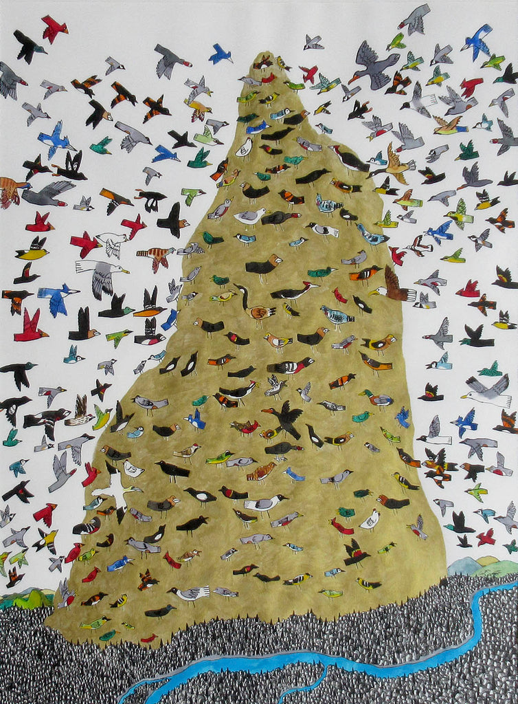 Colin Smith artwork 'Parliament of Fowls' at Gallery78 Fredericton, New Brunswick