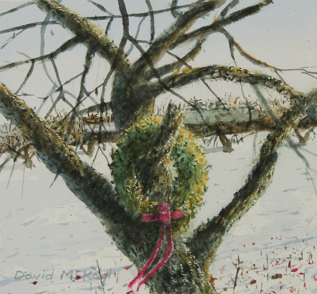 David McKay artwork 'Christmas Wreath on the Apple Tree' at Gallery78 Fredericton, New Brunswick