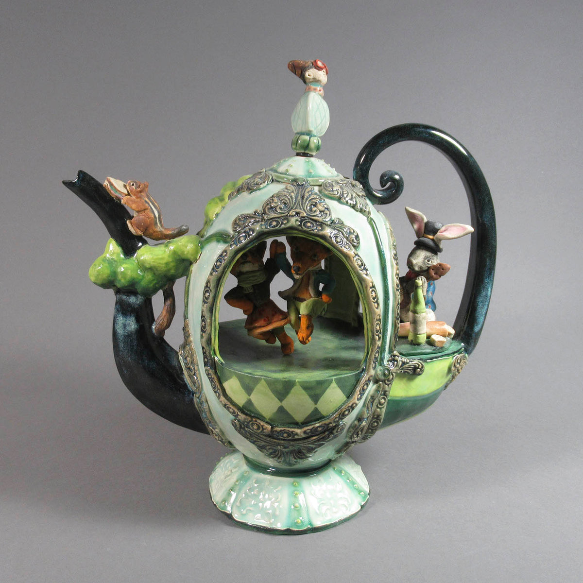 Original Artwork by Teresa Bergen 'Woodland Dance Teapot' at Gallery 78 ...