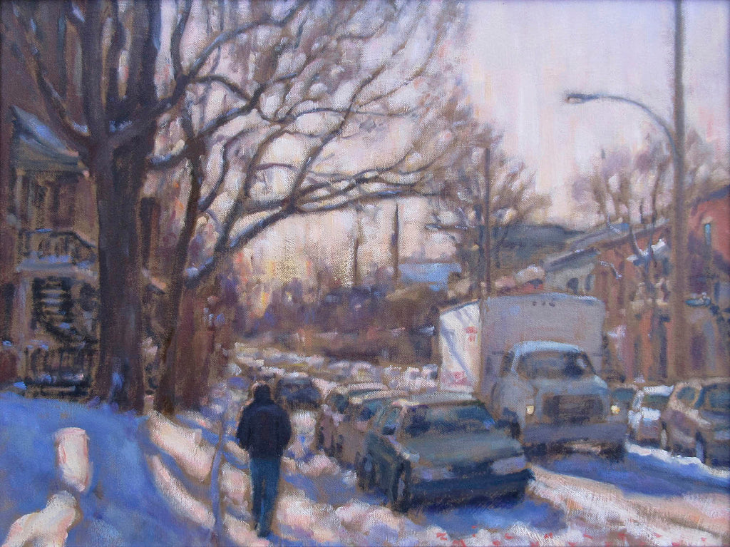 Richard Montpetit artwork 'Rue Marquette près de Gilford' at Gallery78 Fredericton, New Brunswick