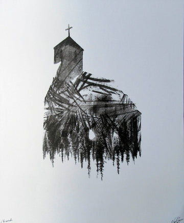 Natt Cann artwork 'Church' at Gallery78 Fredericton, New Brunswick