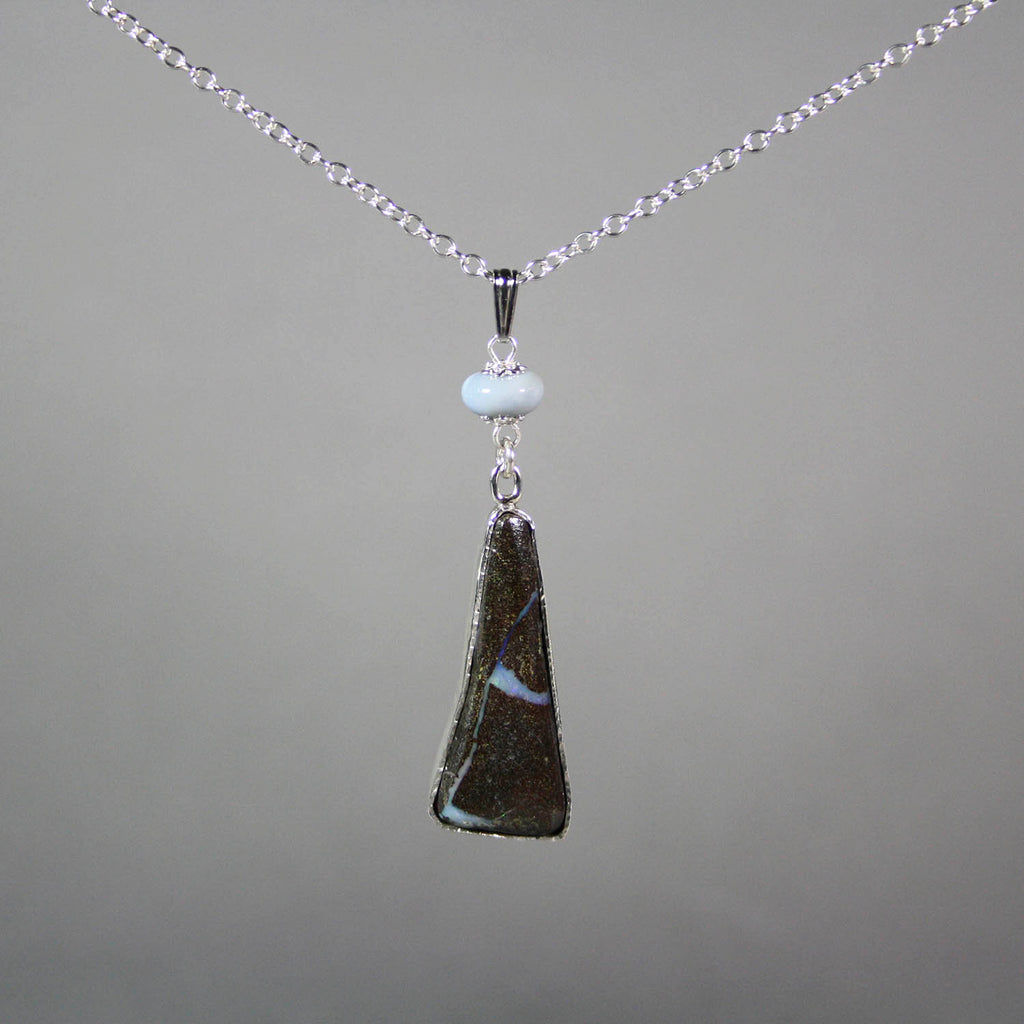 Ann Fillmore artwork 'Bolder and Owyhee Opal Pendant' at Gallery78 Fredericton, New Brunswick