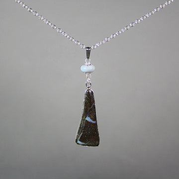 Ann Fillmore artwork 'Bolder and Owyhee Opal Pendant' at Gallery78 Fredericton, New Brunswick