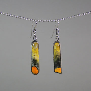 Ann Fillmore artwork 'Bumblebee Jasper Earrings' at Gallery78 Fredericton, New Brunswick