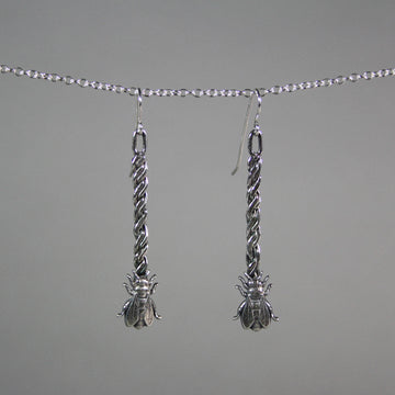 Ann Fillmore artwork 'Twisted Wire and Bee Earrings' at Gallery78 Fredericton, New Brunswick