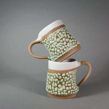 Matthew Cripps artwork 'Green Crawl Demi-Mug' at Gallery78 Fredericton, New Brunswick