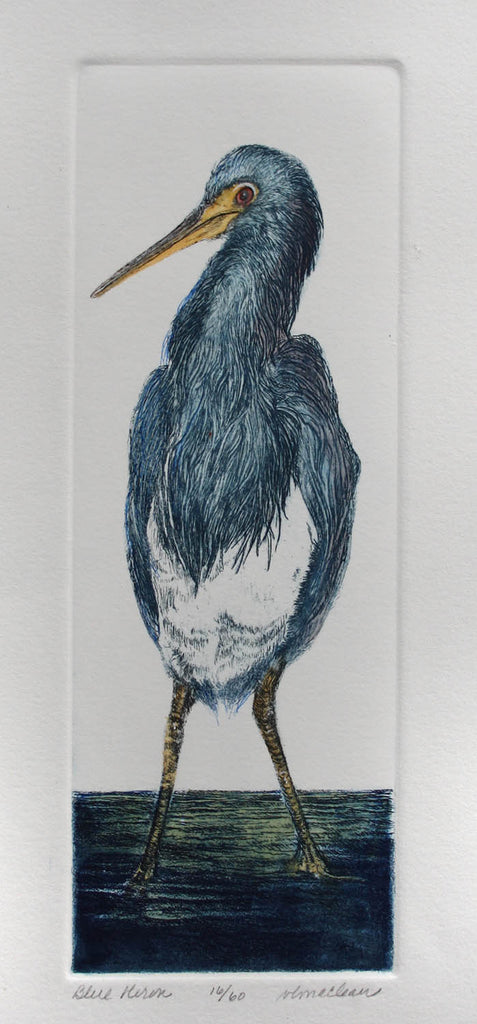 Vicki MacLean artwork 'Blue Heron' at Gallery78 Fredericton, New Brunswick