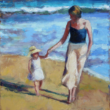 Amber Leger artwork 'First Time at the Beach' at Gallery78 Fredericton, New Brunswick