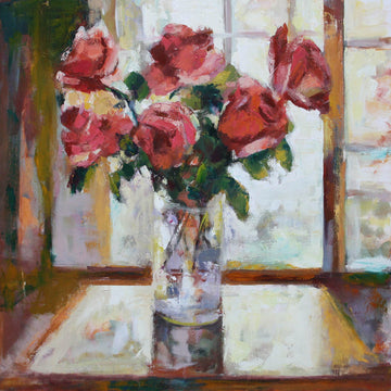 Amber Leger artwork 'Roses' at Gallery78 Fredericton, New Brunswick