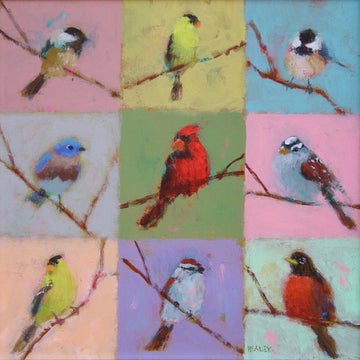 Paul Healey artwork 'Nine Birds' at Gallery78 Fredericton, New Brunswick