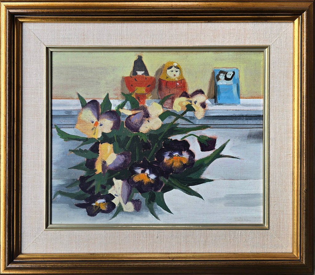 Bruno Bobak artwork 'Pansies' at Gallery78 Fredericton, New Brunswick