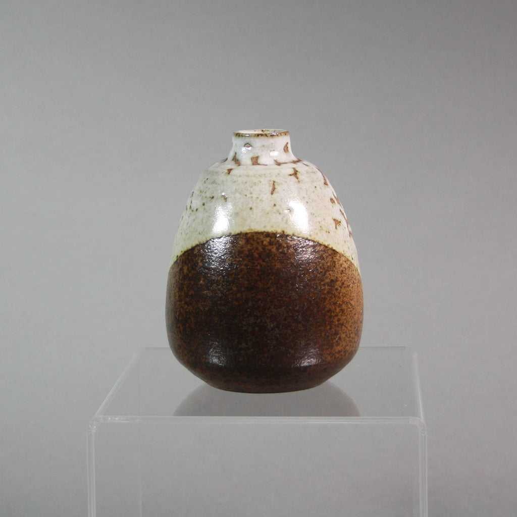 Deichmann Pottery artwork 'Snow on the Mountain Bud Vase' at Gallery78 Fredericton, New Brunswick