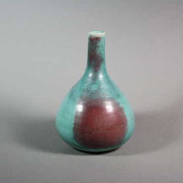 Deichmann Pottery artwork 'Red and Blue Bud Vase (Large)' at Gallery78 Fredericton, New Brunswick