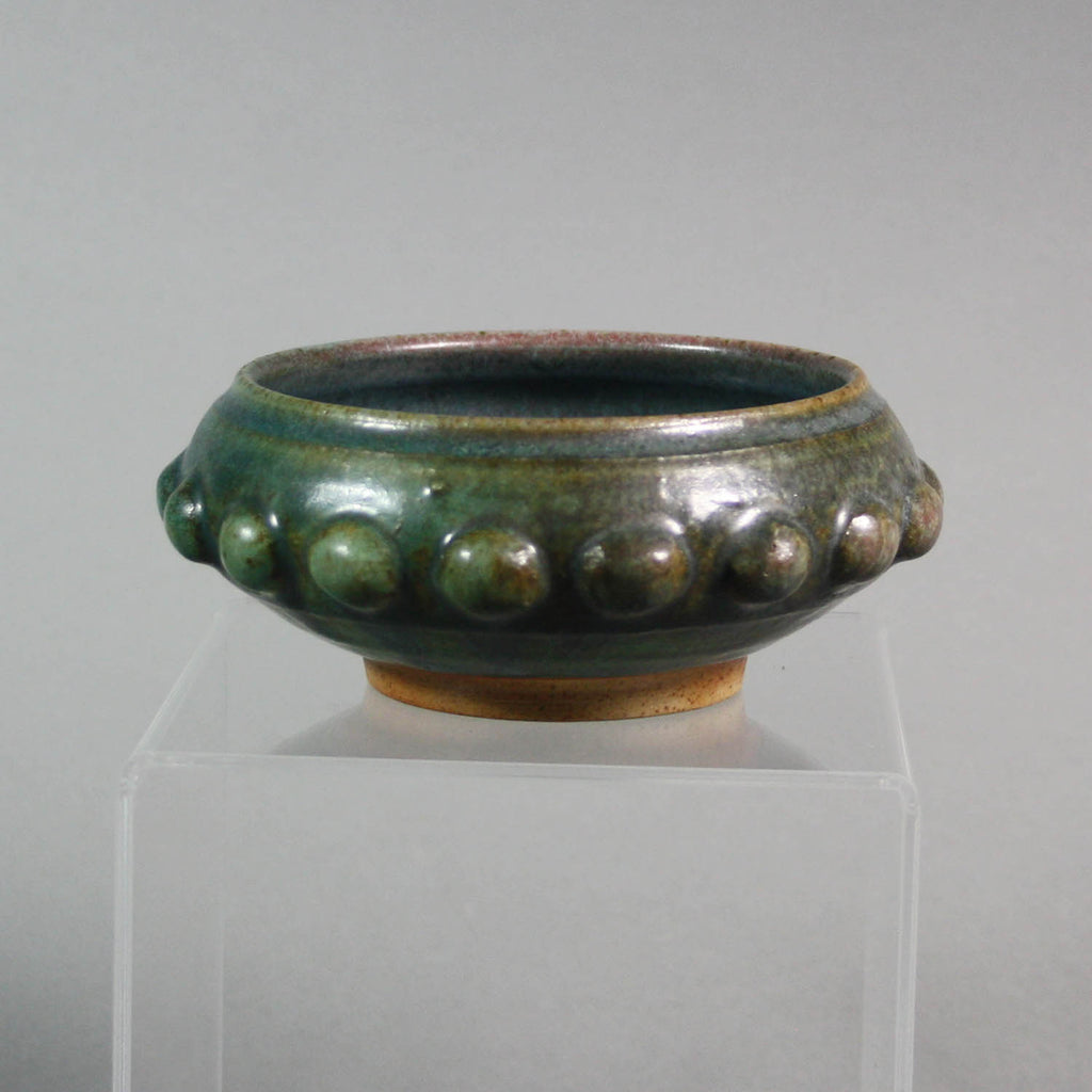 Deichmann Pottery artwork 'Dark Green Hobnail Bowl' at Gallery78 Fredericton, New Brunswick