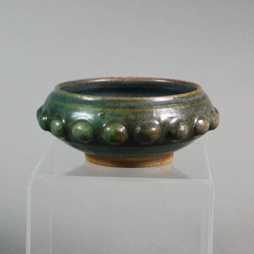 Deichmann Pottery artwork 'Dark Green Hobnail Bowl' at Gallery78 Fredericton, New Brunswick