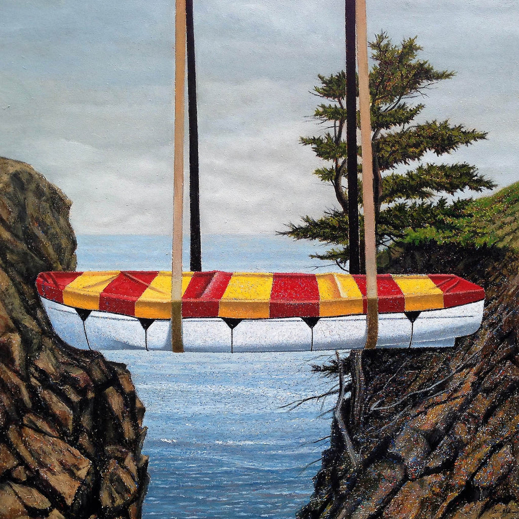 Steven Rhude artwork 'Rising Boat' at Gallery78 Fredericton, New Brunswick