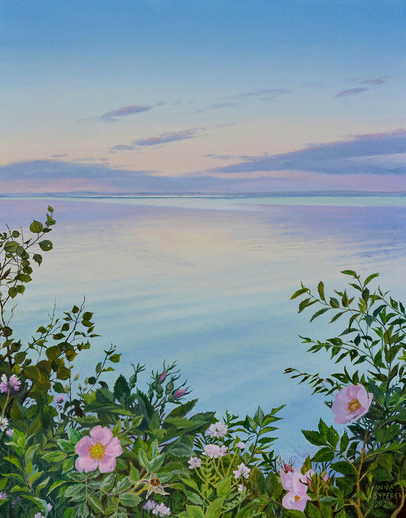 Anna Syperek artwork 'Wild Roses' at Gallery78 Fredericton, New Brunswick