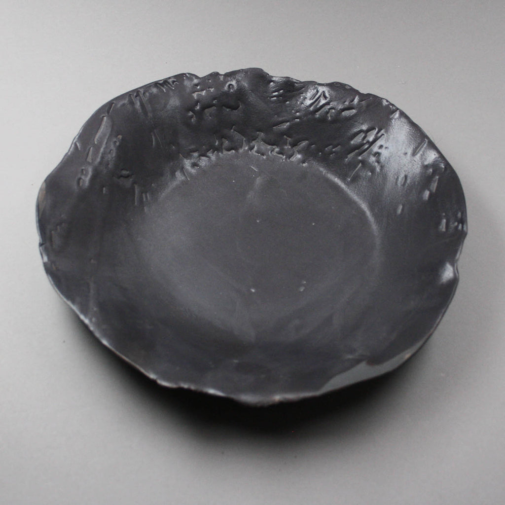 Heather Waugh Pitts artwork 'Black Porcelain Bowl with Wave Lip' at Gallery78 Fredericton, New Brunswick