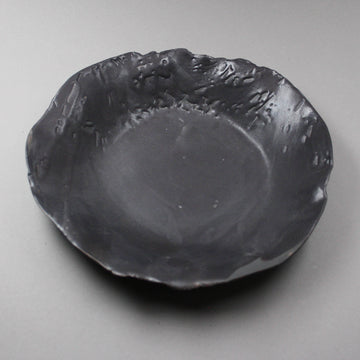 Heather Waugh Pitts artwork 'Black Porcelain Bowl with Wave Lip' at Gallery78 Fredericton, New Brunswick
