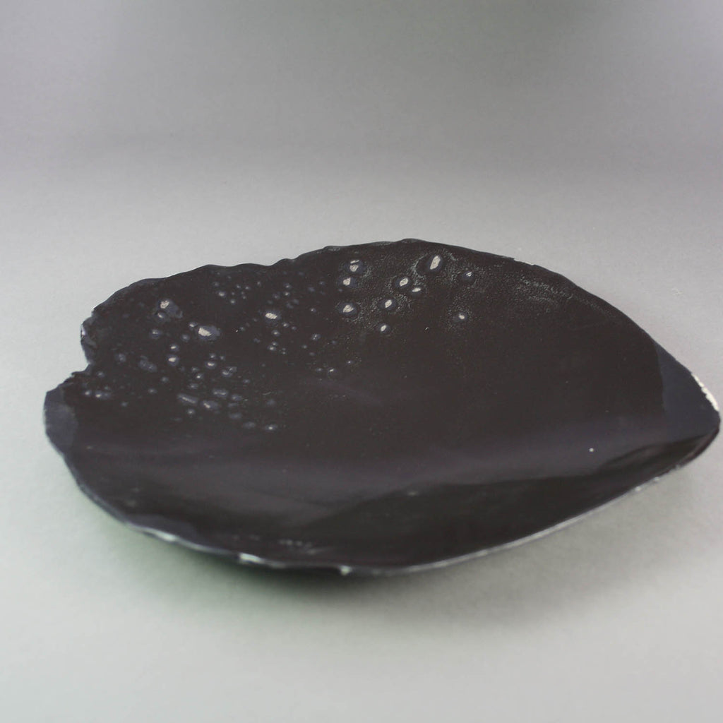Heather Waugh Pitts artwork 'Black Porcelain Plate with Glossy Glaze I' at Gallery78 Fredericton, New Brunswick