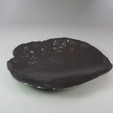 Heather Waugh Pitts artwork 'Black Porcelain Plate with Glossy Glaze I' at Gallery78 Fredericton, New Brunswick