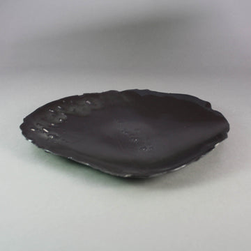 Heather Waugh Pitts artwork 'Black Porcelain Plate with Glossy Glaze II' at Gallery78 Fredericton, New Brunswick