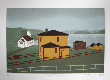 Robert Rutherford artwork 'Red Fences' at Gallery78 Fredericton, New Brunswick